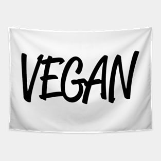 vegan black Tapestry