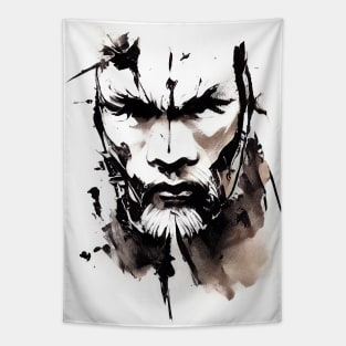 Warrior Man Wild Nature Free Spirit Art Brush Painting Tapestry