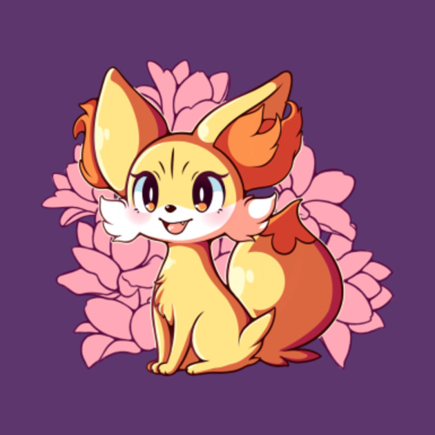 fennekin flowers fennekin t shirt teepublic