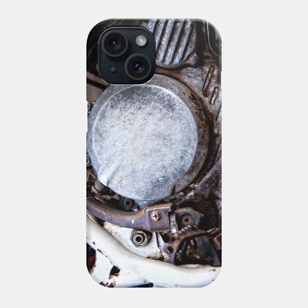 Grunge Rusty Motorbike Engine Phone Case by funfun