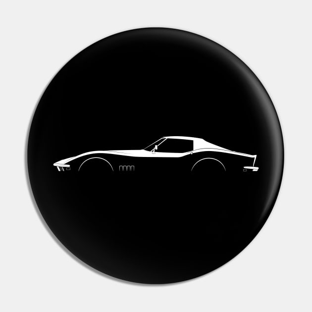 Chevrolet Corvette (C3) Silhouette Pin by Car-Silhouettes