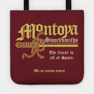 Montoya Sword Company (gold tone text) Tote