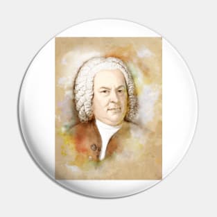 Johann Sebastian Bach im Aquarell Stil Pin