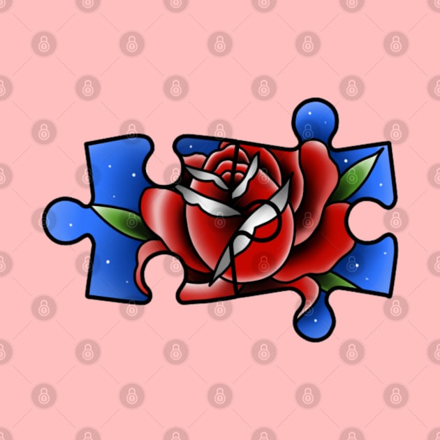 Traditional puzzle rose by Smurnov