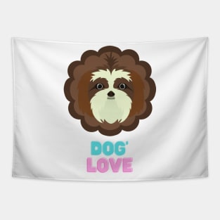 Love dogs my family Tapestry