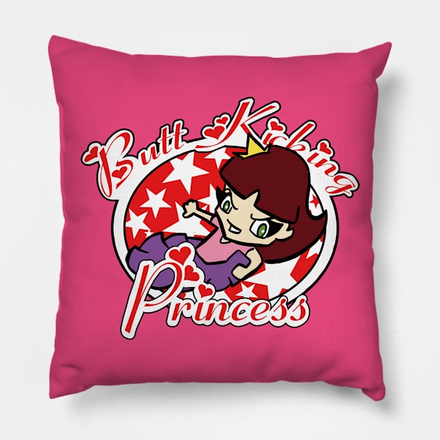 Butt Kicking Princess Pillow by keithcsmith