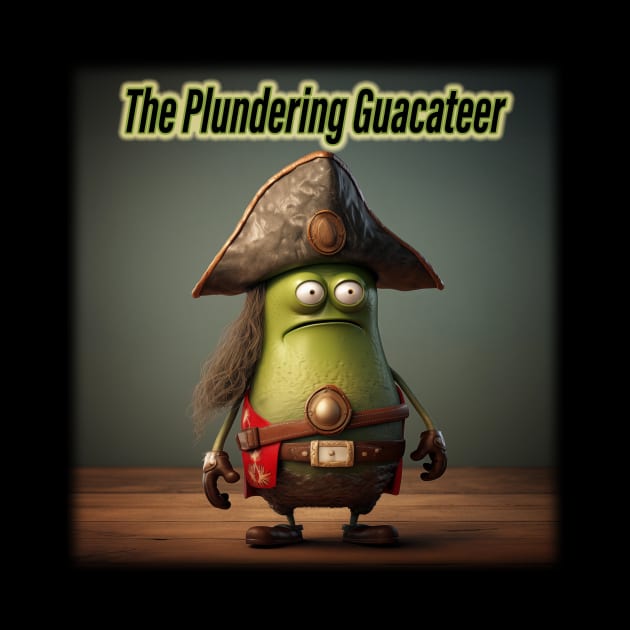 The Plundering  Guacateer - Avocado Pirate Art by From the fringe to the Cringe