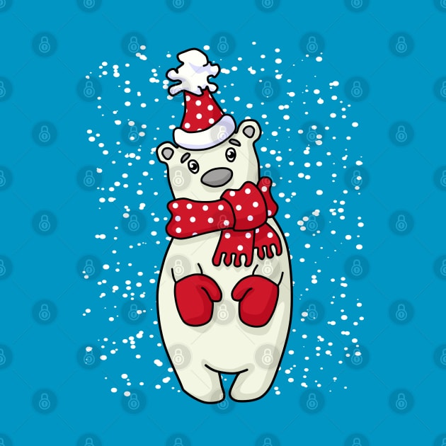 Polar Bear in Snow - Christmas Polar Bear by Ashley-Bee