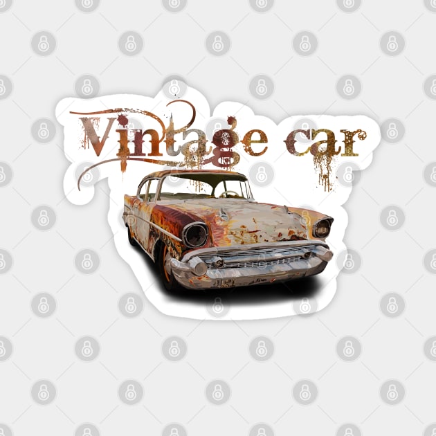 Vintage car Magnet by sibosssr