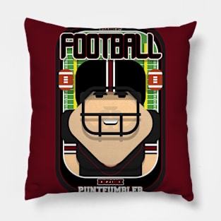 American Football Black and Maroon - Enzone Puntfumbler - Victor version Pillow