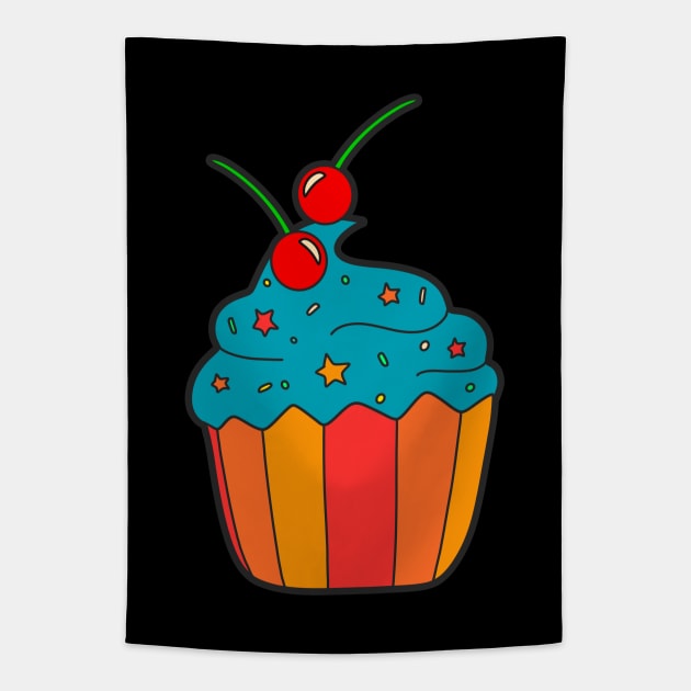 Cupcake Tapestry by Kelly Louise Art