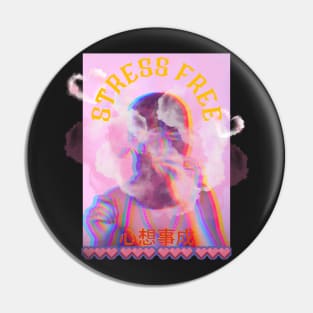 Stress free stoner y2k vibe well wishes to you Chinese typography Pin