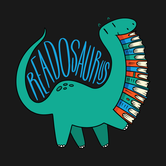 Dinosaur and Books by Imaginariux