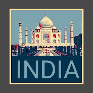 India in Shepard Fairey style design T-Shirt