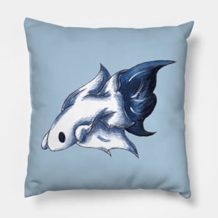 Ghostly Blue Pillow