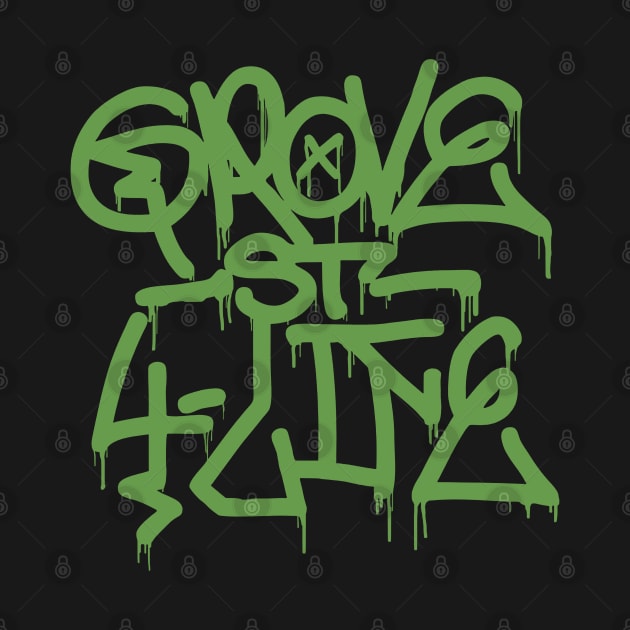 Grove Street Graffiti Drip by Power Up Prints