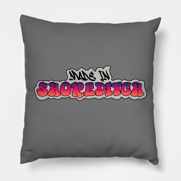 Made in Shoreditch I Garffiti I Neon Colors I Red Pillow by EverYouNique