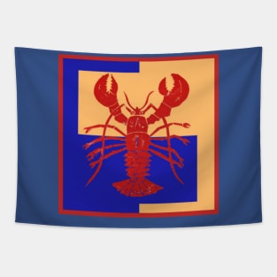 Lobster Square Designer Background Tapestry