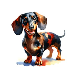 Dachshund Watercolor - Beautiful Dog T-Shirt