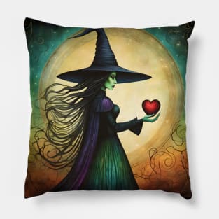 Evil Witch With Stolen Heart Pillow