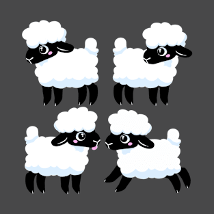 Simple Sheep Design - Dark T-Shirt