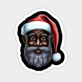 Black Santa, African American Santa Magnet