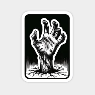 horror undead hand Magnet