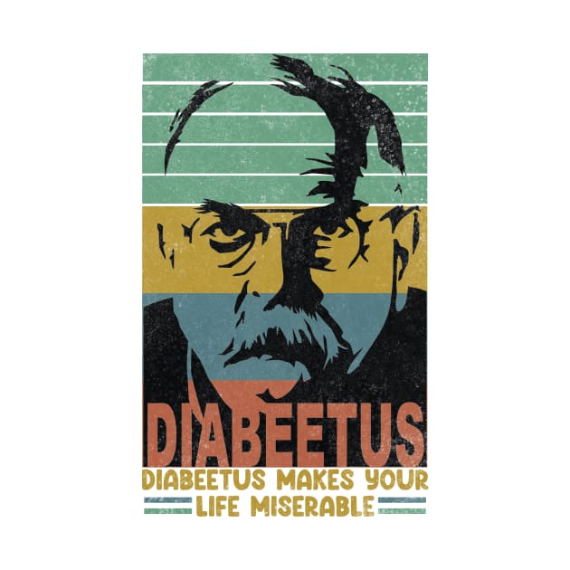 Diabeetus / Wilford Brimley - Vintage Style Design by aidreamscapes