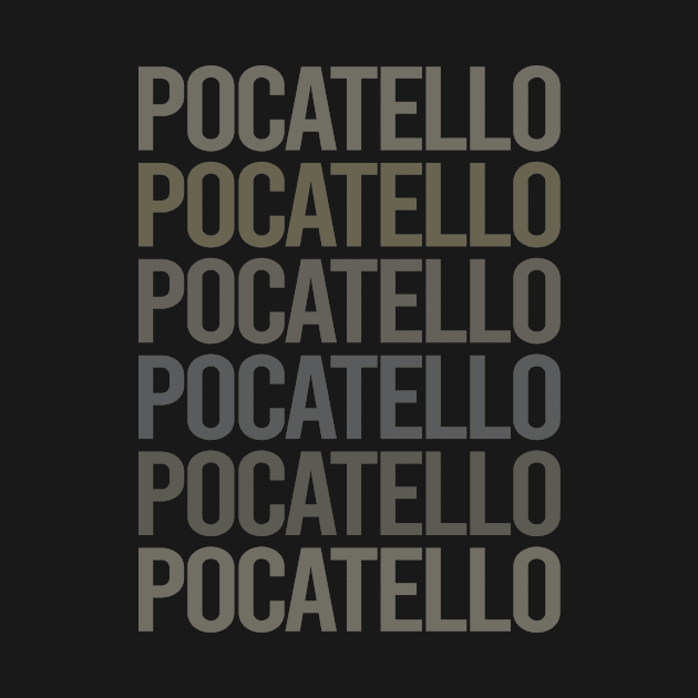 Gray Text Art Pocatello by flaskoverhand