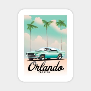 Orlando Dusk Florida travel poster Magnet