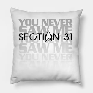 Section 31 You Never Saw Me Pillow