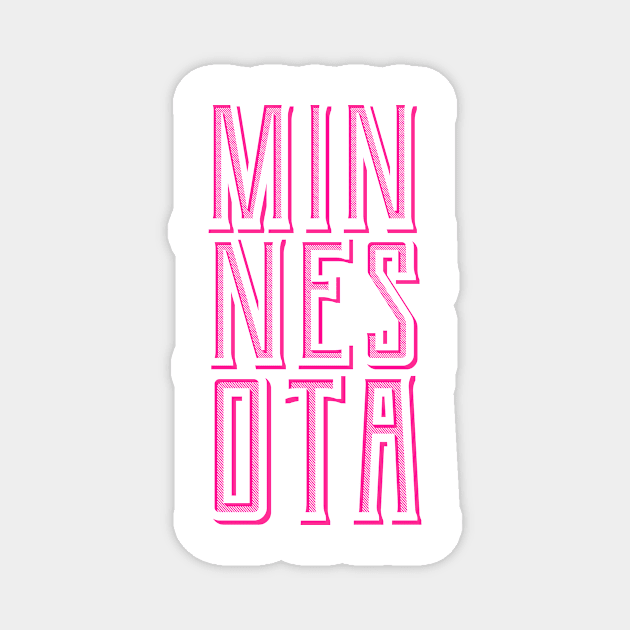 Minnesota Typography Minimalism Magnet by tonylonder