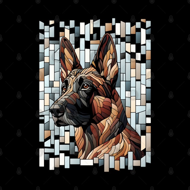 Dutch Shepherd Dog- Mosaic Art by Nartissima