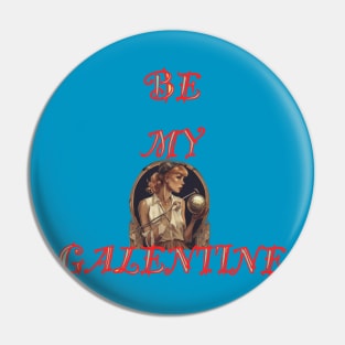 Galentines day retro golfer Pin