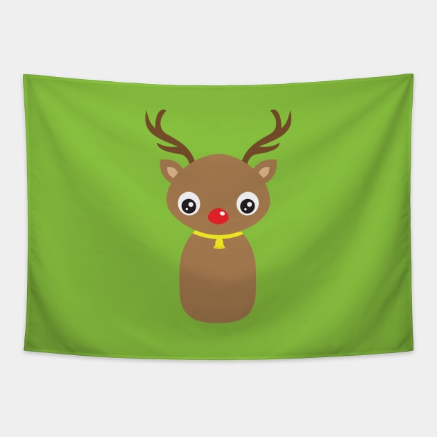 Red Nosed Reindeer Tapestry by tjasarome