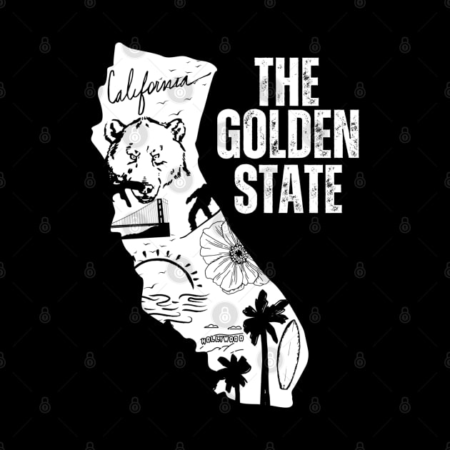 California The Golden State Grizzly Bear San Francisco Hollywood by jackofdreams22