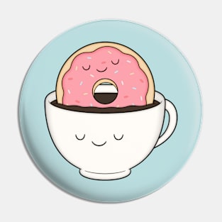 Coffee Loves Donut Pin