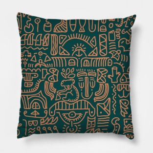 Koala doodle tribal artwork Pillow