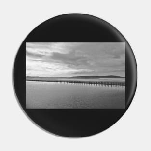 Weston-super-Mare black and white Pin