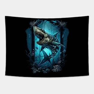 Zombie Shark Tapestry