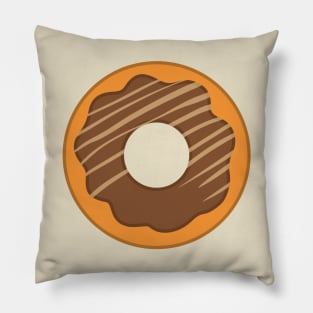 Chocolate Frosting Orange Donut Pillow