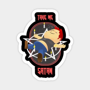 Funny Retro Cute Halloween - Take Me Satan Magnet