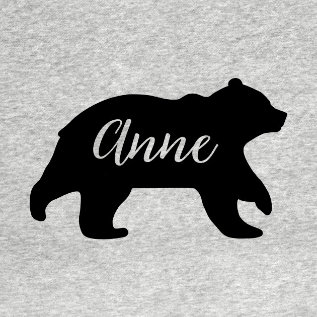 Discover Anne Bear Spirit Animal Silhouette Personalized Name - Anne - T-Shirt
