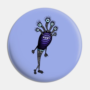 Funny Monster With Fancy Pants Pin