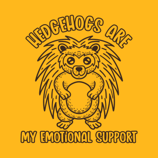 Emotional Support Hedgehog (Lineal) T-Shirt