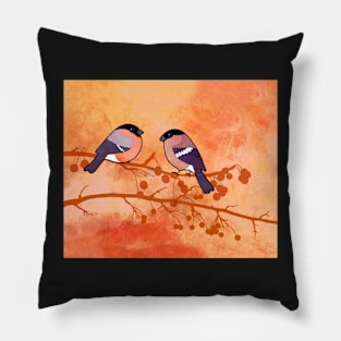 Bullfinch (Pyrrhula pyrrhula) Pillow