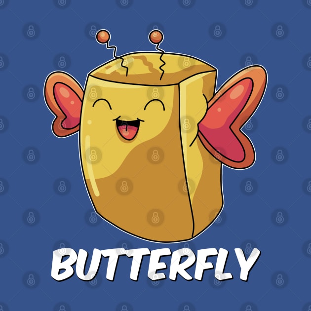 Butterfly Pun Butter Wings English Funny Word Play by Coconil