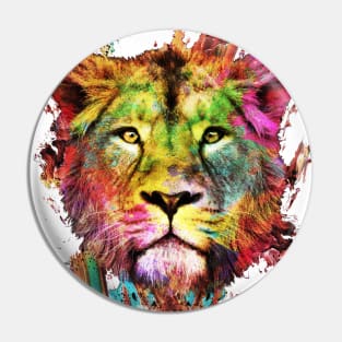 Color Explosion Lion Pin