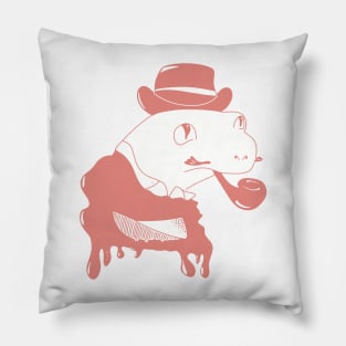 Pink Fancy Frog with Pipe Pillow