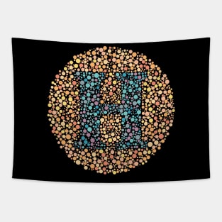 Letter H Ishihara Test Tapestry